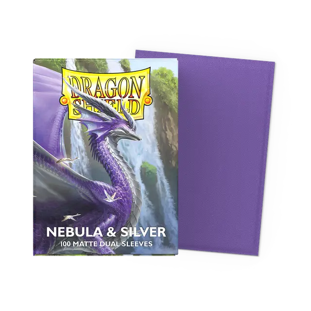 Dragon Shield Standard Sized Sleeves - Dual Sleeves Nebula & Silver