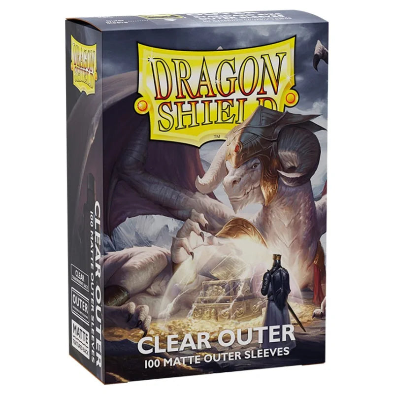Dragon Shield standard size outer sleeves matte clear 100 sleeves