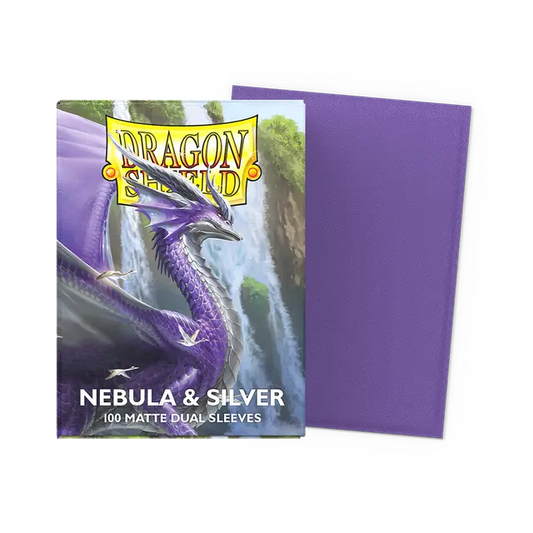 Dragon Shield Standard Sized Sleeves - Dual Sleeves Nebula & Silver